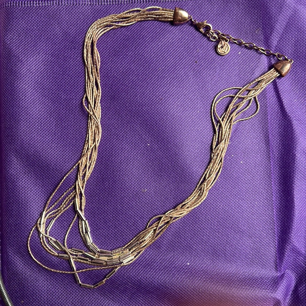 Multi-strand Gold tone chain